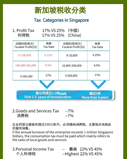 注冊新加坡公司稅收分類